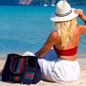 Large Red & Green Tote Bag